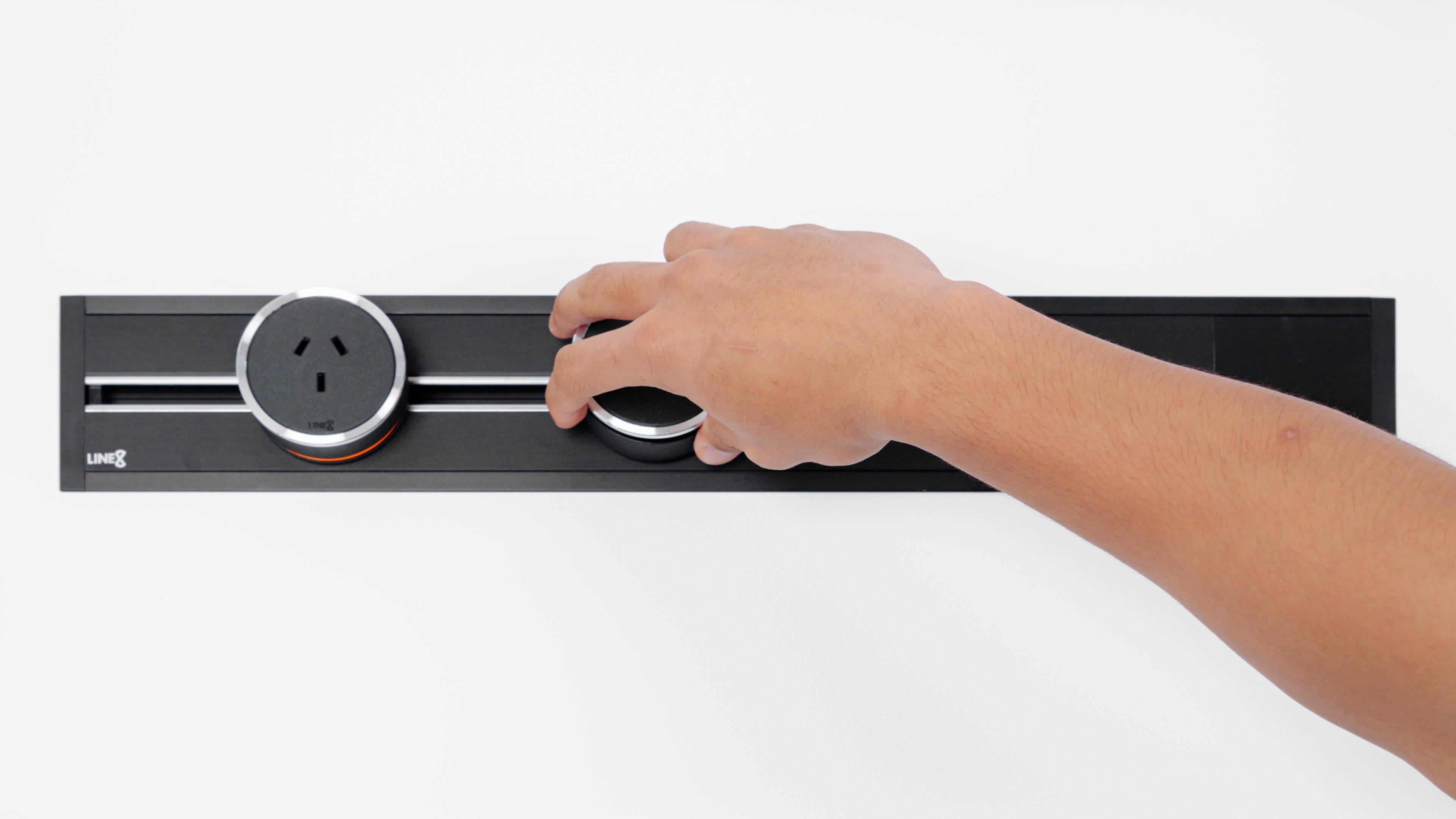 Load video: Installation Video for Line8 Power Tracks and Sockets. Surface mounted.